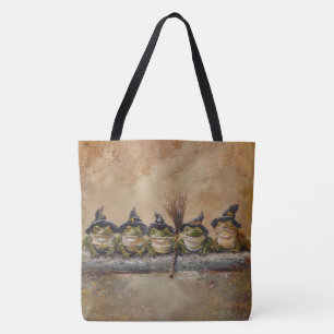 Salem Frogs Hand painted Tote Bag
