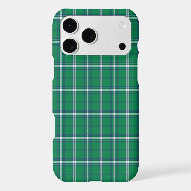 Salem Green and White Plaid iPhone Case (Verso)