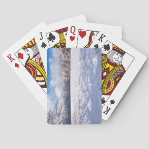 Salem Hills Pond and Forest Winter Landscape Playing Cards