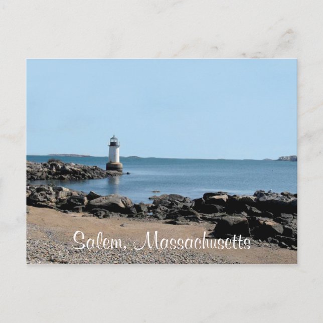 Salem MA Bay  Fort Pickering Lighthouse Post Card (Front)