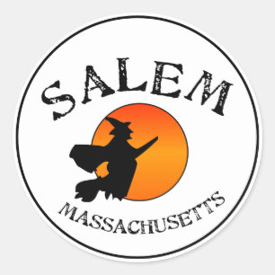 Salem MA Witch Classic Round Sticker