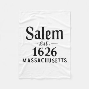 Salem Machusettes Est. 1626 Halloween Fall Autumn  Fleece Blanket
