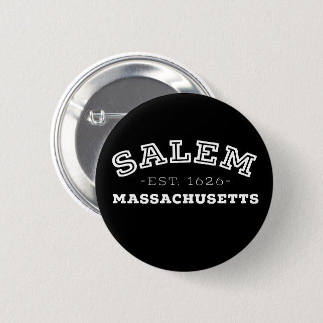 Salem Massachusetts 2 Inch Round Button (Front & Back)