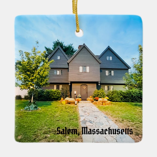 Salem Massachusetts Ceramic Ornament (Front)