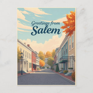 Salem Massachusetts  Historic Architecture Vintage Postcard