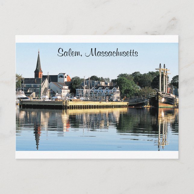 Salem Massachusetts Marina  Post Card (Front)