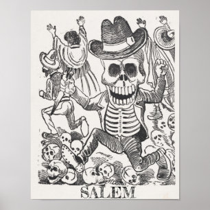 Salem Massachusetts Poster occulte du crâne