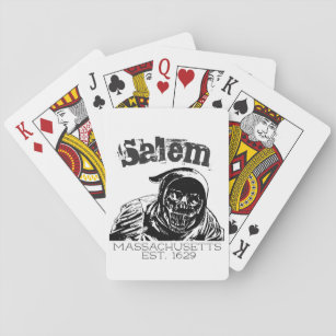Salem Massachusetts Skull Grim Reaper Playing Cards