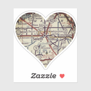 Salem Ohio Retro Map