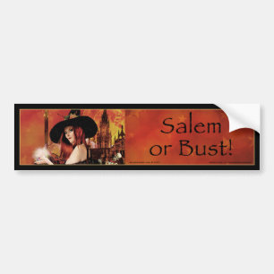 Salem or Bust!  - Witch Bumper Sticker