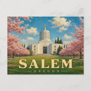 Salem Oregon Vintage Travel Postcard