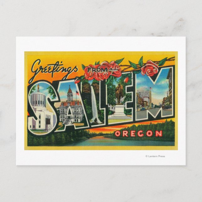 Salem, OregonLarge Letter ScenesSalem, OR Postcard (Front)