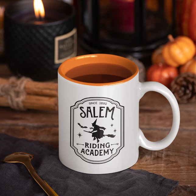 Salem Riding Academy Halloween Witch Two-Tone Coffee Mug (Creator Uploaded)