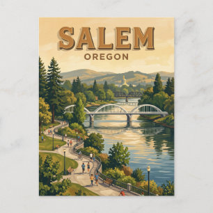 Salem Riverfront Park Oregon Postcard
