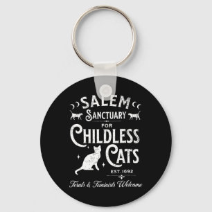 Salem Sanctuary Childless Cat Vintage Witchy Femin Keychain