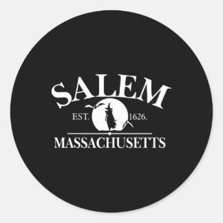 Salem The City Of Witches Machusetts Ma Vintage Classic Round Sticker