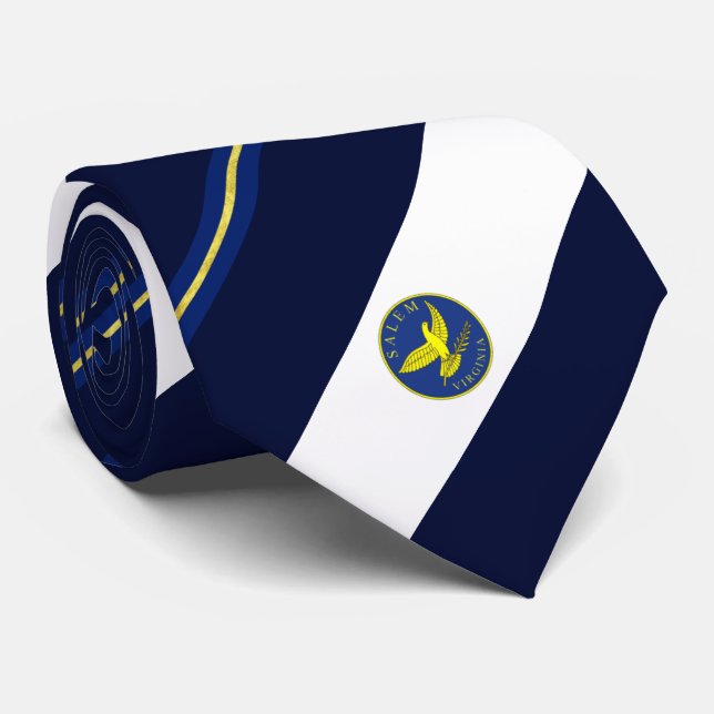 Salem (Virginia) city flag Neck Tie (Rolled)