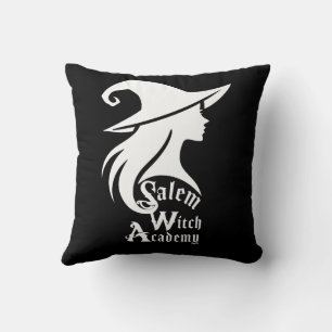 Salem Witch Academy Halloween Wiccan Witches Throw Pillow