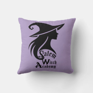 Salem Witch Academy Halloween Wiccan Witches Throw Pillow