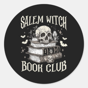 Salem Witch Book Club Halloween  Classic Round Sticker