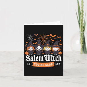 Salem Witch Est 1692 Social Club Halloween Womens Card