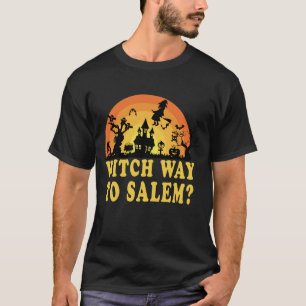 Salem Witch Lover Spooky Halloween Witching Hour T-Shirt