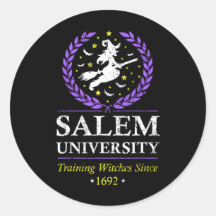 Salem Witch University Training Halloween Women  Classic Round Sticker