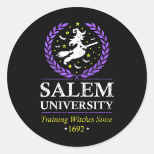 Salem Witch University Training Halloween Women  Classic Round Sticker