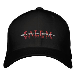 Salem Witchcraft Bloody Magic Halloween Witch Embroidered Hat