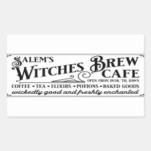 Salem Witch's Brew Café Sticker