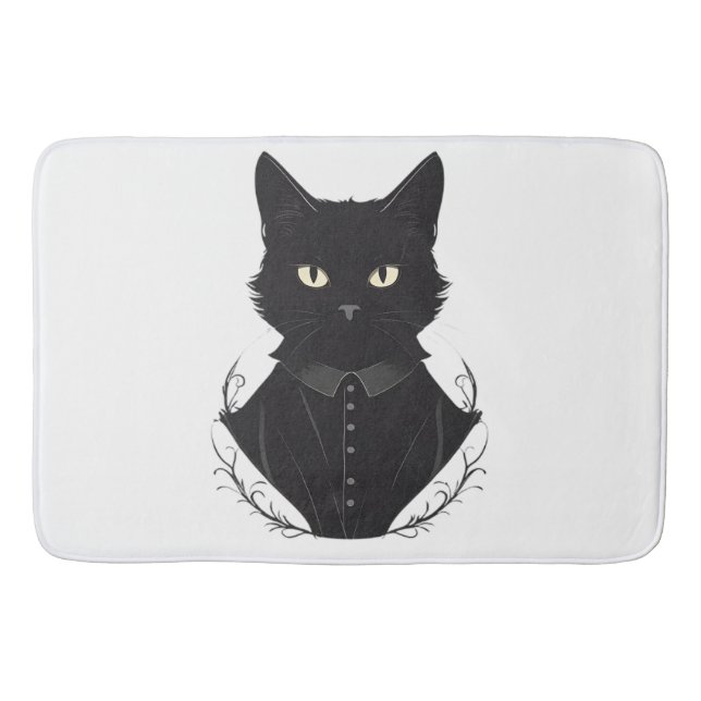 Salem's Enchanted Black Cat Bath Mat (Front)