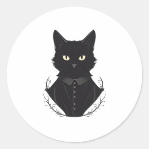 Salem's Enchanted Black Cat Classic Round Sticker