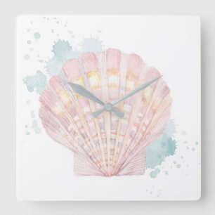 Salento Coast Shell Square Wall Clock