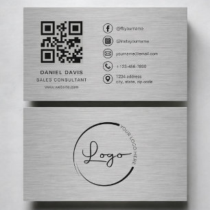 Sales Consultant Metal QR Code Business Card