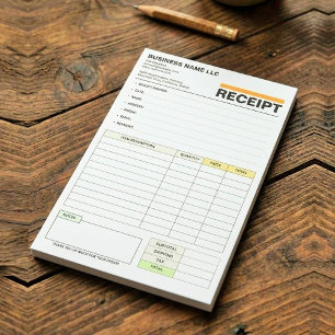 Sales Invoice Receipt Pad   Business Order Form Post-it Notes
