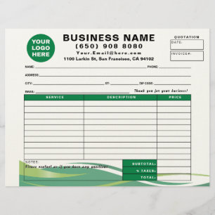 Sales Receipt Quotation Invoice Service Form Letterhead