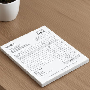 Sales Receipt Template    Minimalist Business Form Notepad