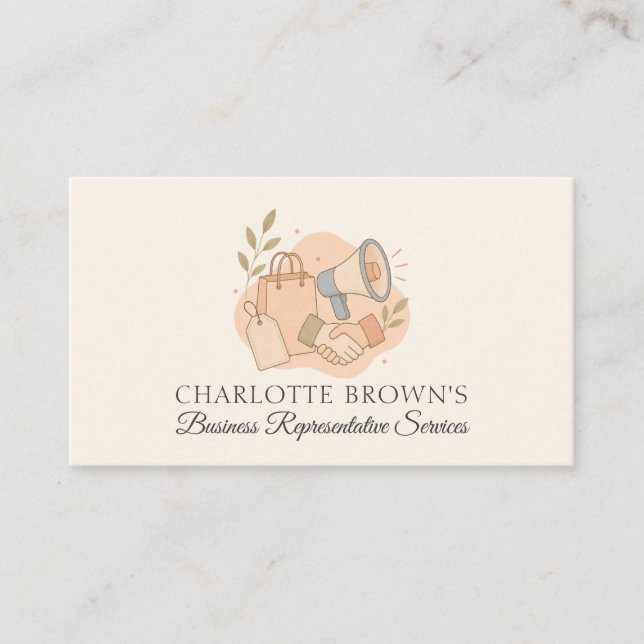 Sales Representative Marketing Client Relations Business Card (Front)