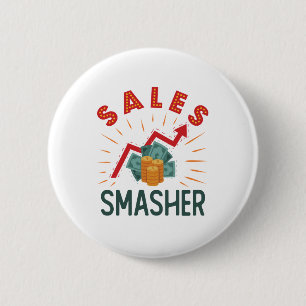 Sales Smasher Salesman Salesmen Representative 2 Inch Round Button