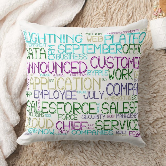 Salesforce Word Cloud Pillow (Blanket)
