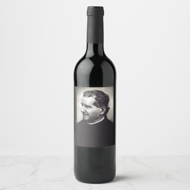 Salesian Saint Don John Bosco Wine Label (Front)