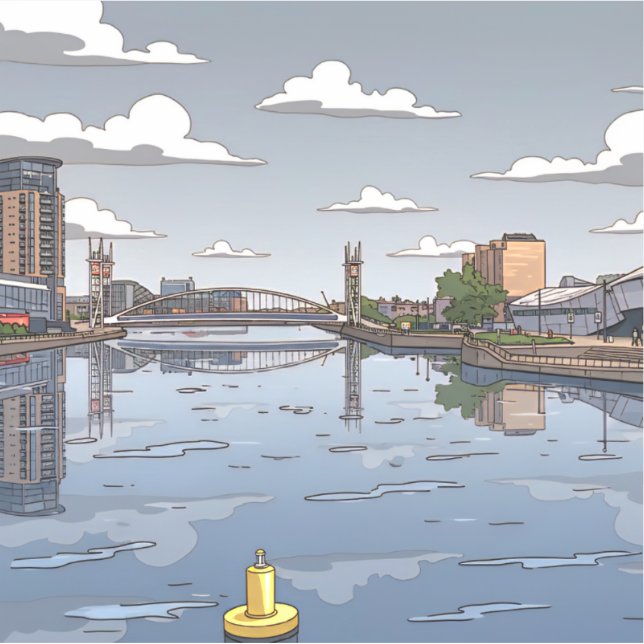 Salford Quays view sticker (Front)