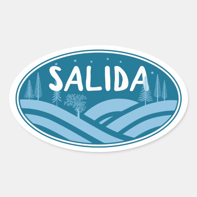 Salida Colorado Outdoors Oval Sticker (Front)