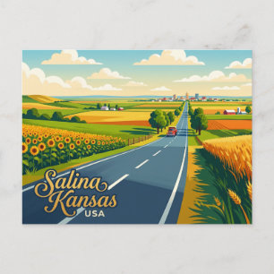 Salina, Kansas USA Postcard
