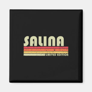 Salina Name Personalized Retro Vintage 80s 90s Bir Magnet