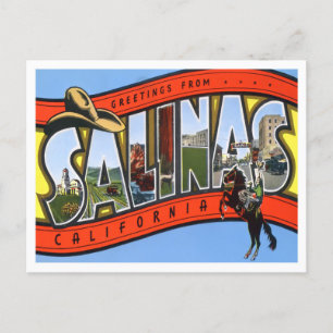 Salinas, Californie Vintage Big Letters Carte post