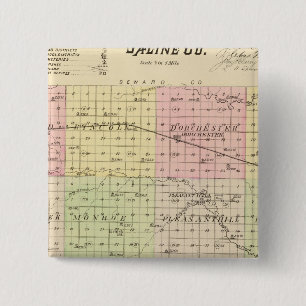 Saline County, Nebraska 2 Inch Square Button