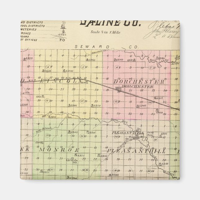 Saline County, Nebraska Magnet (Front)