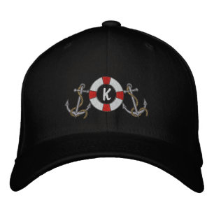 Saling Ring and Anchors Embroidered Hat