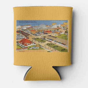 Salisbury Beach Vintage Postcard Can Cooler